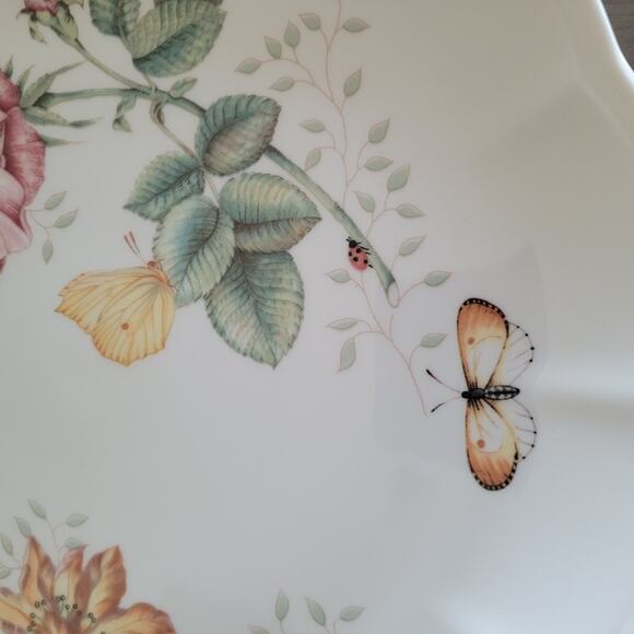 Lenox Butterfly Meadow Dragonfly Scalloped Edge 11 in Dinner Plate - Picture 5 of 7